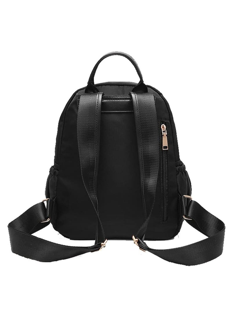 SYOSI - Waterproof Oxford Small Backpack Purse for Women School Bag for Girls, Mini Backpack for Adult Kids School Travel, Ladies Fashion Designer Rucksack Convertible Travel Shoulder Bag (Black) - Image 1