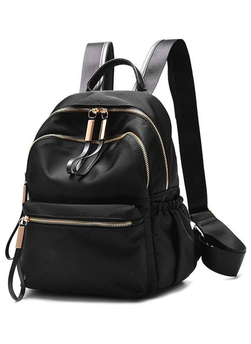 SYOSI - Waterproof Oxford Small Backpack Purse for Women School Bag for Girls, Mini Backpack for Adult Kids School Travel, Ladies Fashion Designer Rucksack Convertible Travel Shoulder Bag (Black) - Image 1