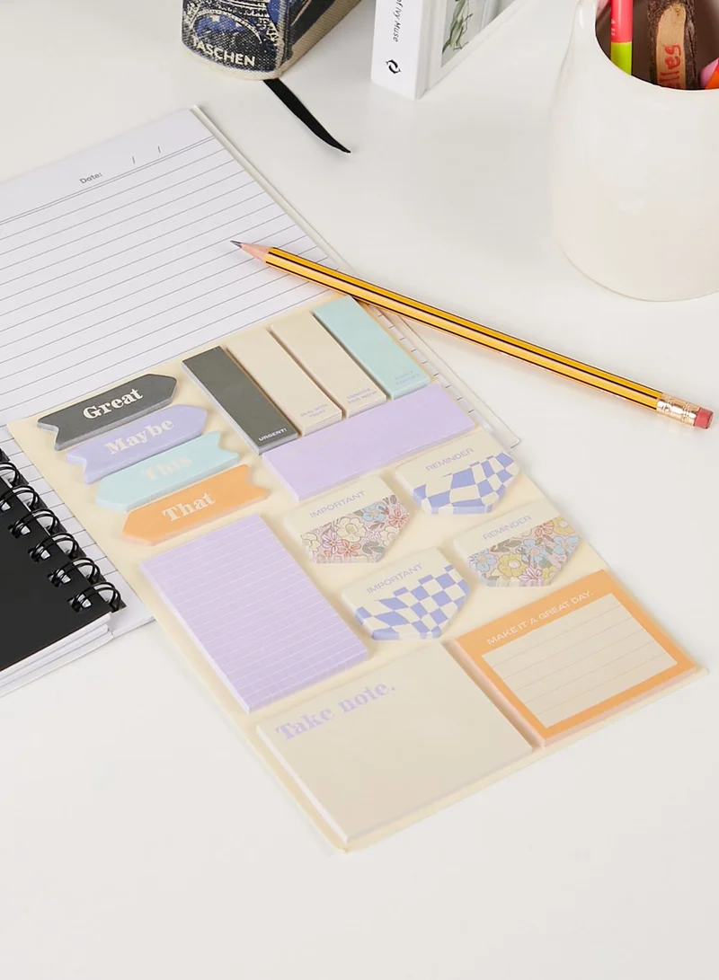 Typo A5 Shaped Sticky Note