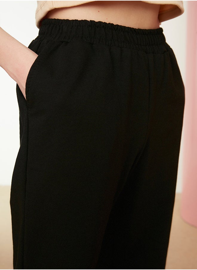 trendyol - Black Loose Jogger Thin Knitted Sweatpants TWOAW22EA0041 - Image 1
