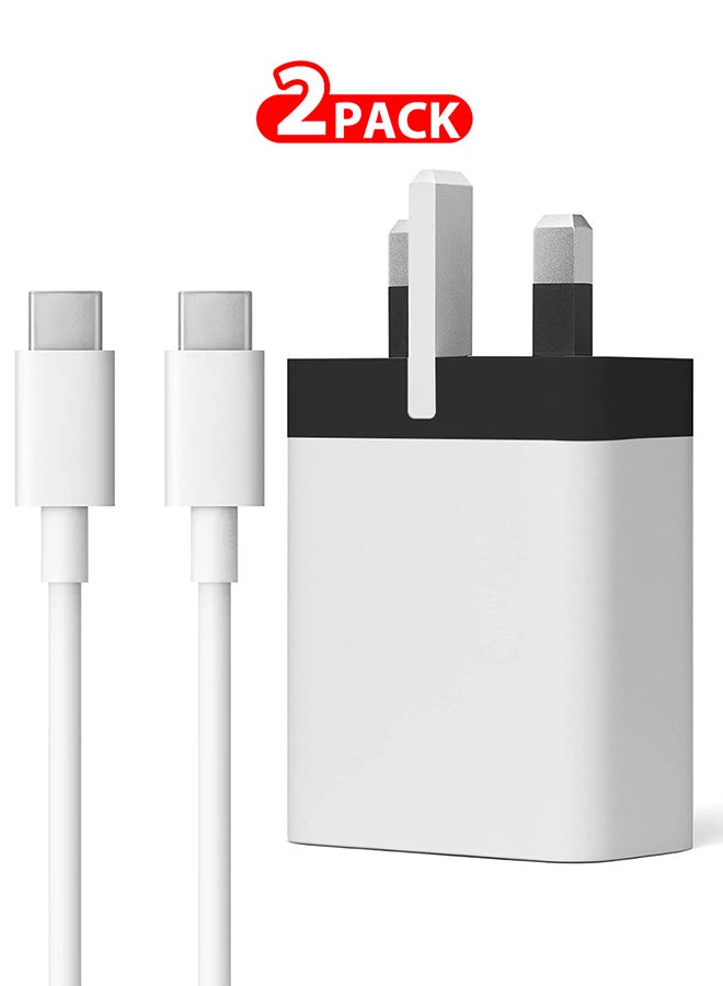 CATANES 30W USB-C Super Fast Charger 3 Pins Charger and Cable Compatible with USB-C Devices Fast Charging Phone Charger USB-C to USB C Sync Charge Cable Included  - Image 2