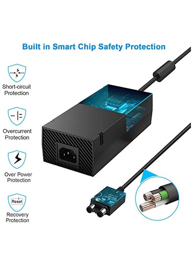 General - Xbox One Power Brick, Ac Adapter Power Supply Replacement for Xbox One Console, Great Charging Accessory Kit with Cable for Xbox One,100-240v Voltage Ac Cord - Image 1
