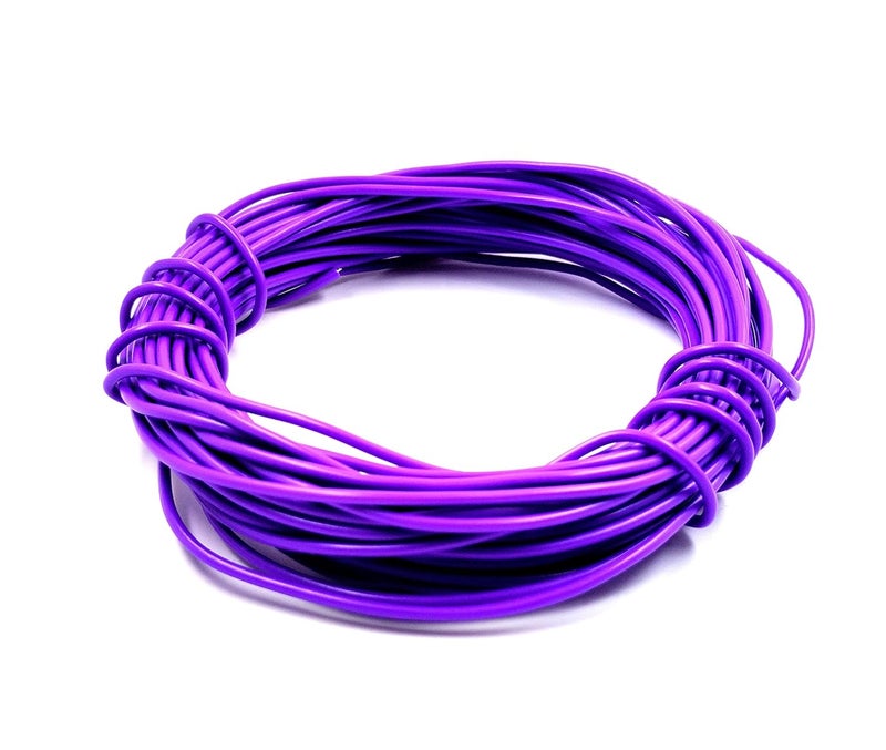 INVENTO 1mtr 20 AWG 05 sqmm 15A Tinned Copper PVC Wire Flexible Violet Cable 17mm Dia High Temperature for DIY - Image 1