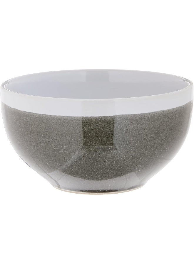 American Atelier Round Dinnerware Sets Charcoal Kitchen Plates Bowls and Mugs 16 Piece Stoneware Oasis Collection - Image 4