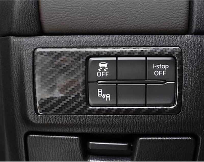 QASULER Carbon Fiber Fog Light Switch Trim for Mazda 6 Atenza - Image 5