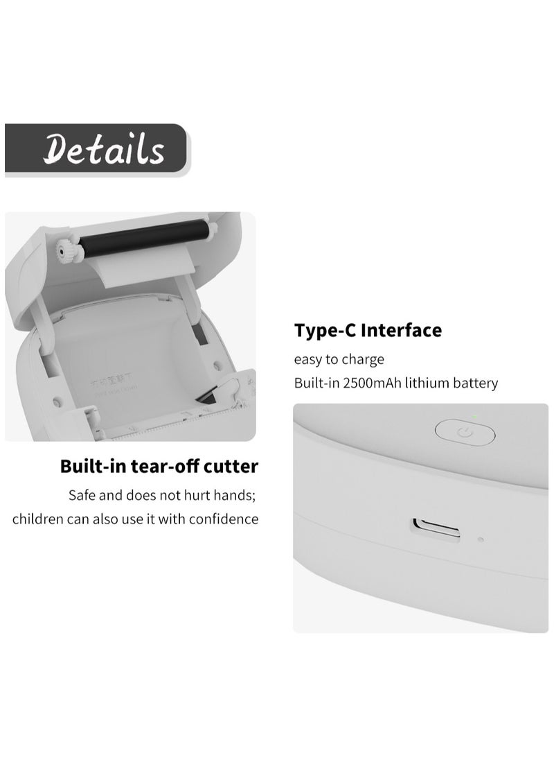 Generic Aiyin B23 Label Maker Thermal Portable Printer, Wireless Bluetooth Compatible with iOS & Android, Built-in 1200mAh Battery, Type-C,Home,Kitchen, Barcode and shipping Lable Maker and Printer.Support English and Arabic  - Image 5