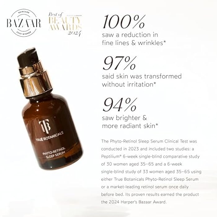 True Botanicals Phyto Retinol Sleep Serum | Nightly Anti-Aging Serum | Retinol Alternative | Targets & Reduces Fine Lines & Wrinkles | Dermatologist Tested, All Natural, Vegan | 1 fl oz | 30 ml - Image 5
