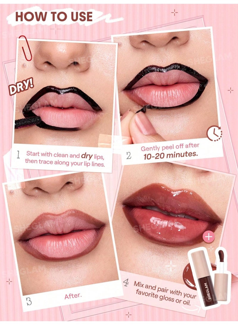 SHEGLAM Fall In Line Peel Off Lip Liner Stain - Mauvelous - Image 3