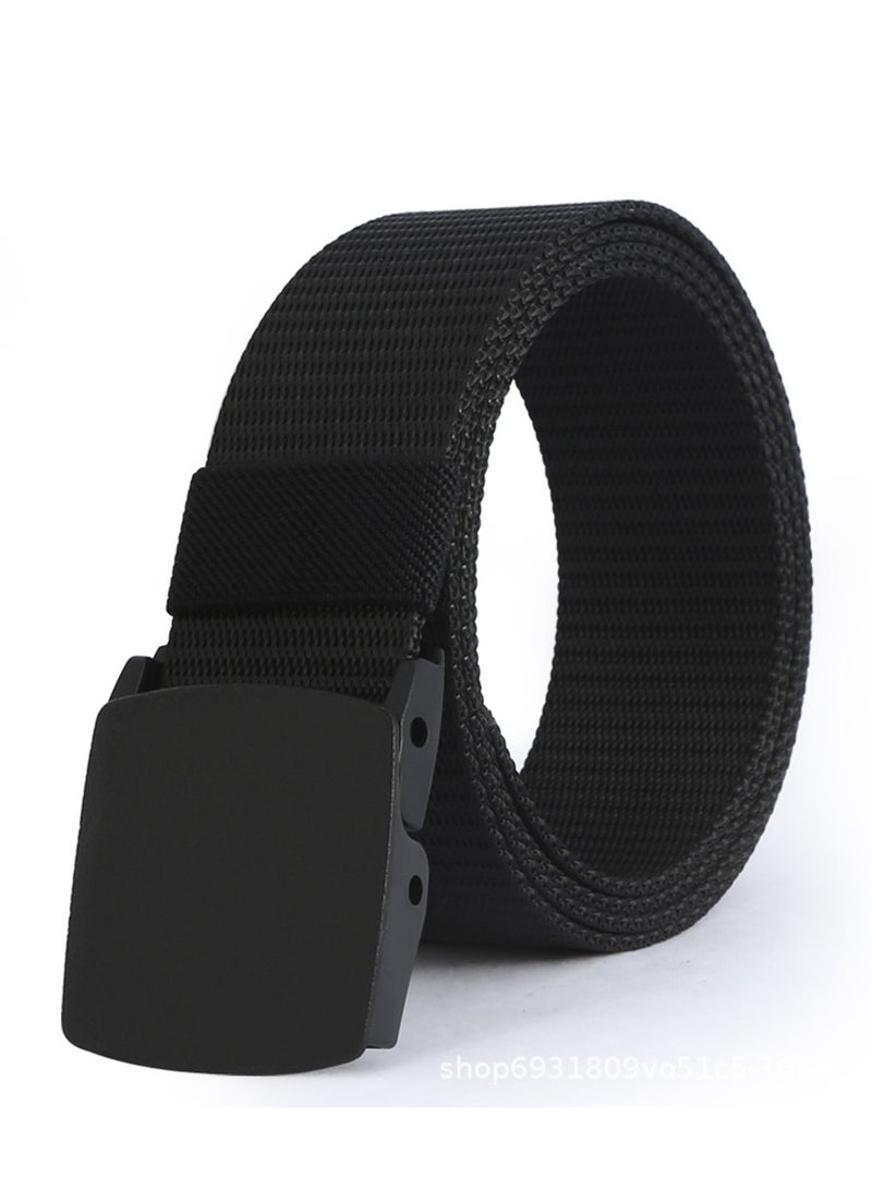 حزام خصر نايلون عام للخدمة الشاقة من النايلون حزام خصر للتدريب القتالي خالي من المعادن، أسود - Image 1
