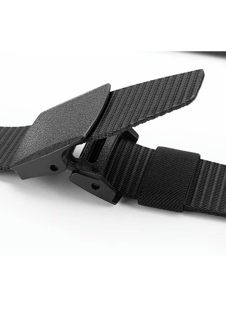 حزام خصر نايلون عام للخدمة الشاقة من النايلون حزام خصر للتدريب القتالي خالي من المعادن، أسود - Image 2