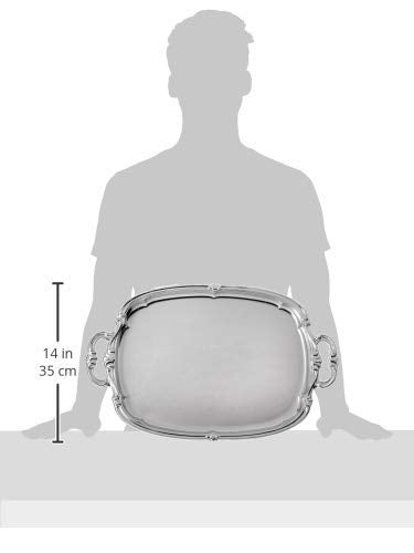 Winco صينية وينكو CMT-1912 مستطيلة مع مقبض مدمج، كروم، متوسطة - Image 3