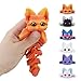 TiTiC 3D Printed Animals Articulated Flexible Fidget Toy8 Inches 3D Printed Fox Perfect Desk Pet for Animal Collectors Easter Basket Essentialsred Gold - Image 2