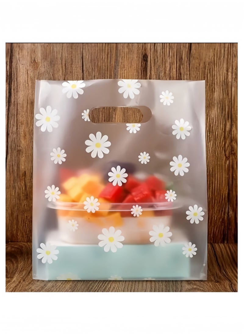 Angola Panda 20 Pieces Reusable Transparent Bags For Gifts And Distributions Decorated With Flowers, Food Bags, Clear Bags, Flower Bags, Clear 20×30cm  - Image 4