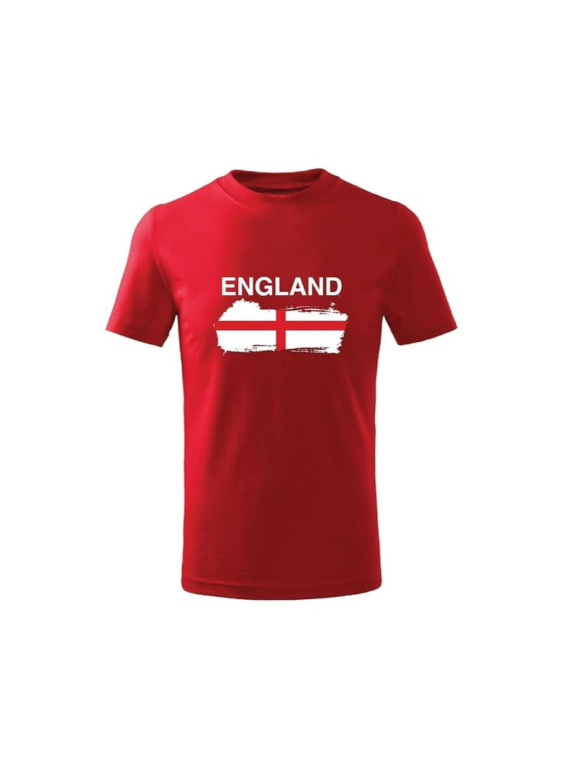 England Football Team World Fans printed T shirts Supporting The Team Football Team Jersey T shirts For Men | Women - Image 1
