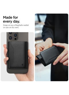 Spigen Valentinus S MagFit Magnetic MagSafe Wallet Card Holder [7-Cards, Cash] Trifold Wallet Stand for iPhone 16 Pro Max / 16 Pro / 16 Plus / 16 / iPhone 15/14/13/12 series - Black  - Image 3