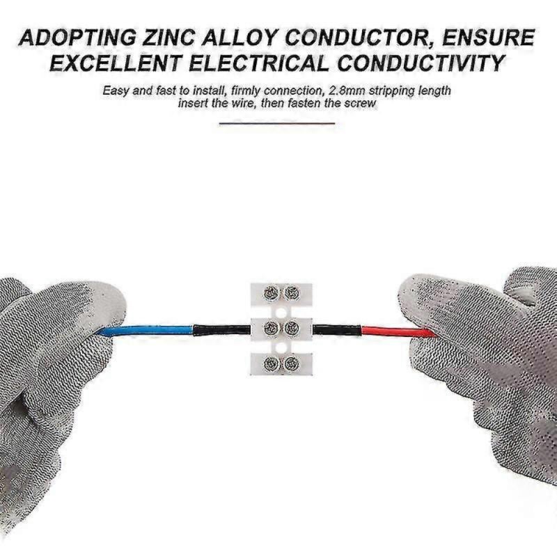 Wire Clamp 30Pcs 10A Superior Insulation Reusable Terminal - Flame Retardant Screw Terminal Block for Lighting Appliances Distribution Systems DIY Professional Projects - Image 2