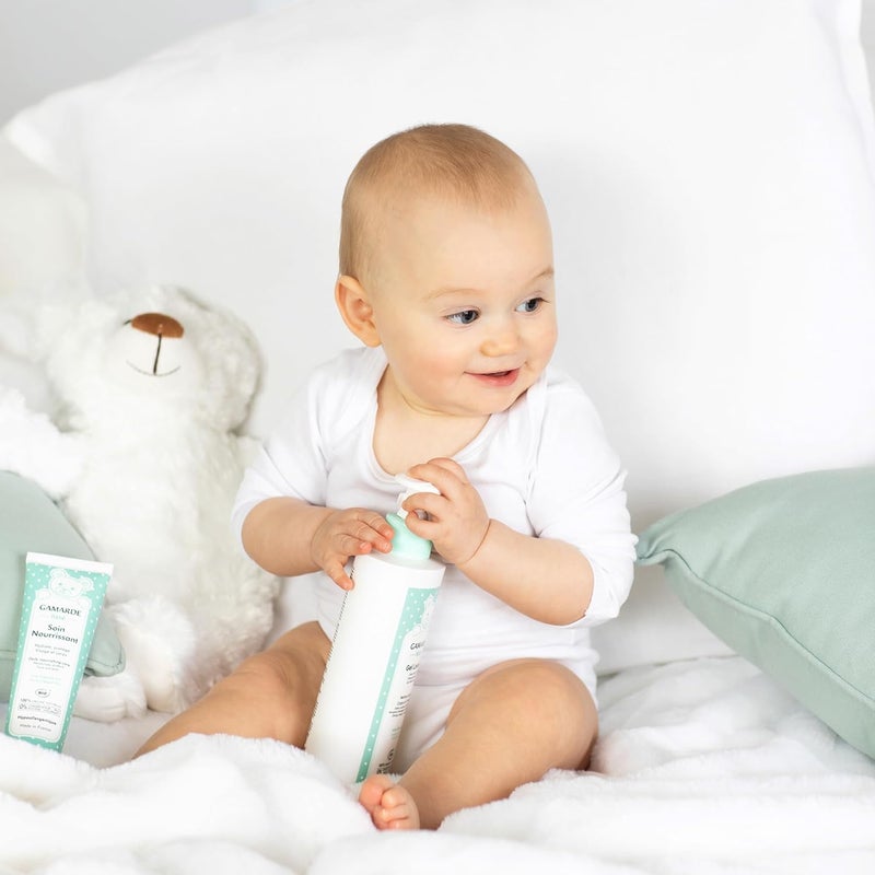 gamarde Baby Cleansing Milk - No-Rinse Baby Bath - Soothes Redness, Discomfort, and Removes Impurities - Clean and Soft Skin - 13.52 oz Cleanser - Image 3