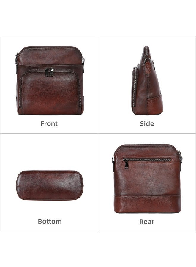 آي سوي حقائب كروس بودي جلدية من Iswee، حقيبة كتف للنساء، محافظ وحقائب يد، محافظ جلدية أصلية للنساء، حقائب جيب هوبو (قهوة) - Image 4