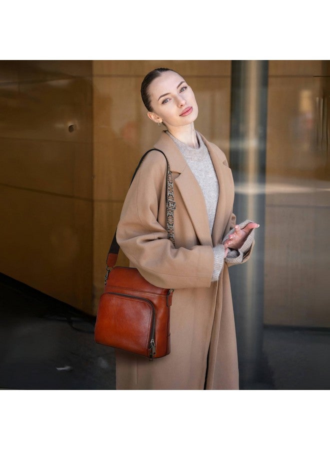 آي سوي حقائب كروس بودي جلدية من Iswee، حقيبة كتف للنساء، محافظ وحقائب يد، محافظ جلدية أصلية للنساء، حقائب جيب هوبو (قهوة) - Image 2