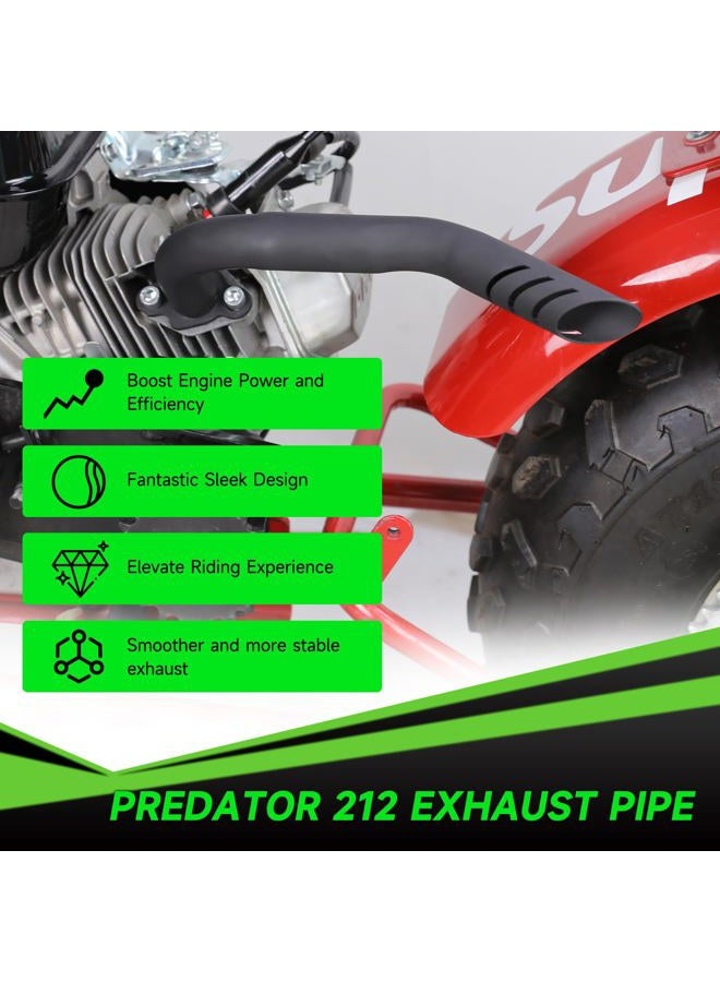 XIKOBY 212cc Exhaust Pipe Kit Compatible with Predator 212 196cc Coleman Mini Bike CT200U BT200X CT200U-EX B200R KT196 Go Kart Baja Warrior MB200 GX160 GX200 Clone Engine Parts w/Valve Springs(Black) - Image 2