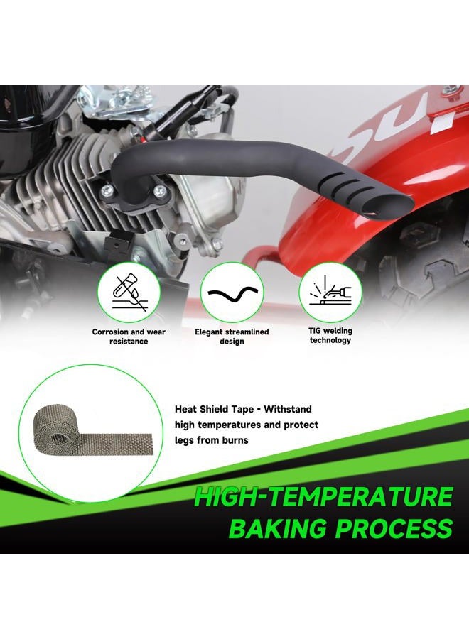 XIKOBY 212cc Exhaust Pipe Kit Compatible with Predator 212 196cc Coleman Mini Bike CT200U BT200X CT200U-EX B200R KT196 Go Kart Baja Warrior MB200 GX160 GX200 Clone Engine Parts w/Valve Springs(Black) - Image 5