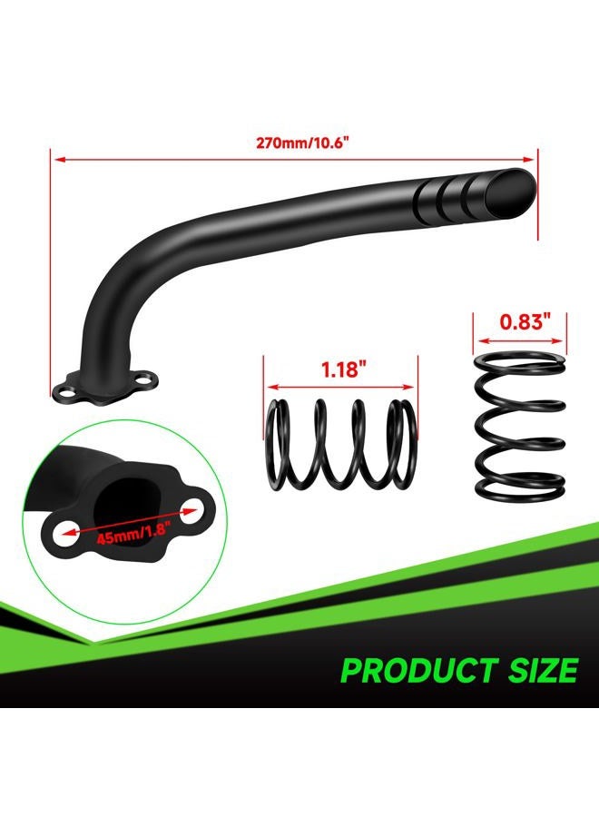 XIKOBY 212cc Exhaust Pipe Kit Compatible with Predator 212 196cc Coleman Mini Bike CT200U BT200X CT200U-EX B200R KT196 Go Kart Baja Warrior MB200 GX160 GX200 Clone Engine Parts w/Valve Springs(Black) - Image 3