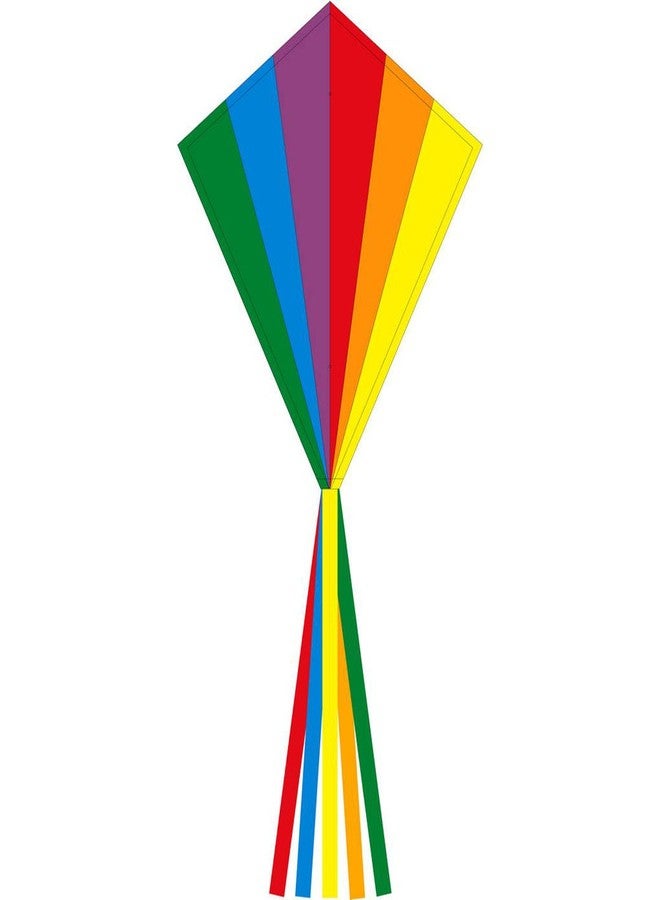 HQ Kites Rainbow Eddy Diamond Kite 28 Inch Single - Line Kite with Tail - Active Outdoor Fun for Ages 5 and Up - Image 4