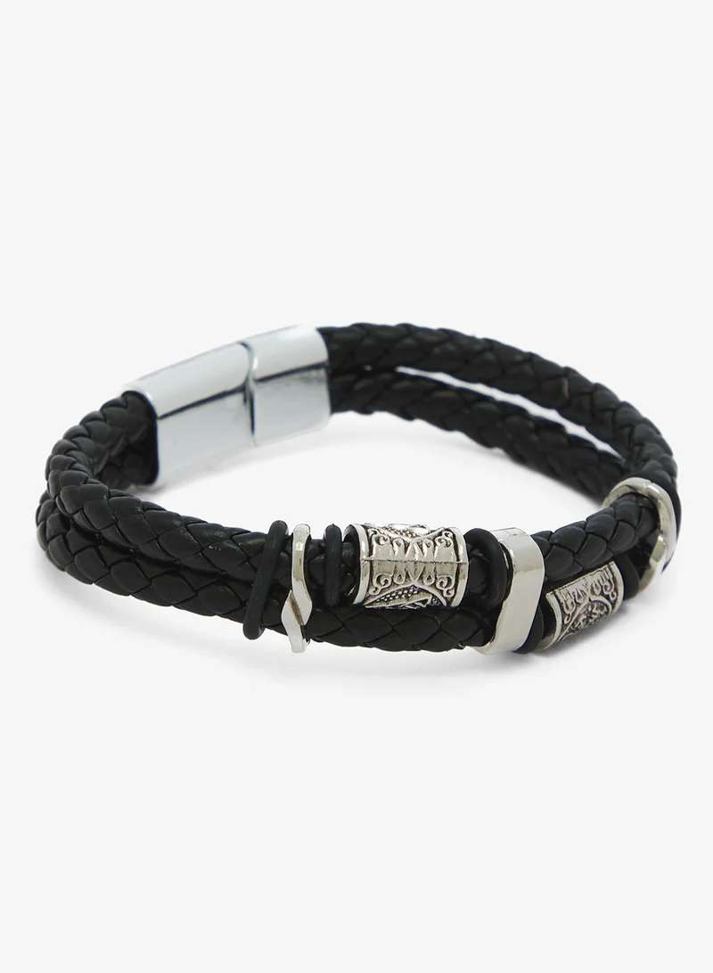 Seventy Five Multi-Layer Braided Leather Bracelet