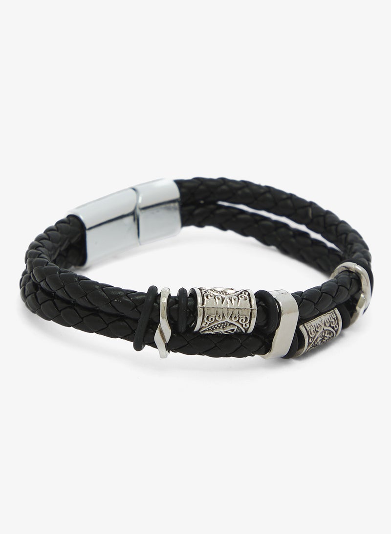 Seventy Five Multi-Layer Braided Leather Bracelet - Image 1