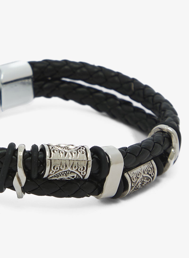 Seventy Five Multi-Layer Braided Leather Bracelet - Image 3