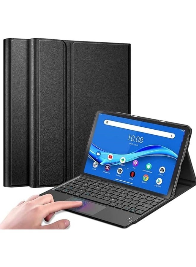 عام غطاء لوحة المفاتيح متوافق مع Lenovo Tab M10 الجيل الثالث بحجم 10.1 بوصة (TB-328FU/TB-328XU) 2022، غطاء حافظة للجهاز اللوحي مع لوحة مفاتيح بلوتوث لحافظة Tab M10 الجيل الثالث. - Image 1