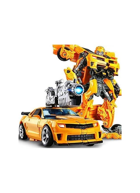 Kids Transformers Bumblebee Robot To Car Converting Action Figure Toy (Multicolour)