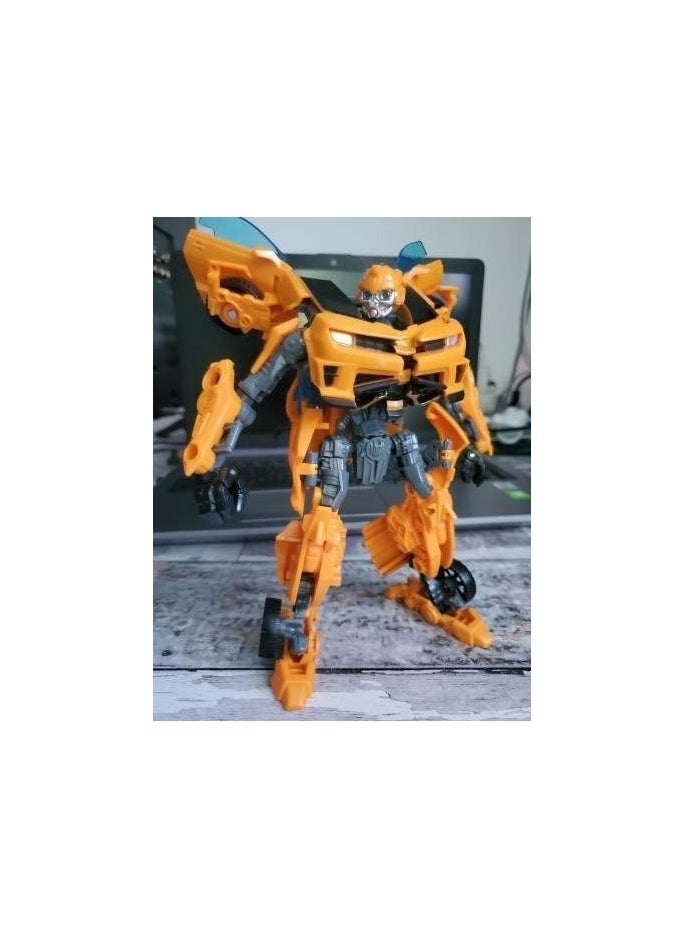 Kids Transformers Bumblebee Robot To Car Converting Action Figure Toy (Multicolour)