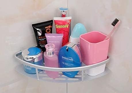 MUGATH Stainless Steel Bathroom Triangle Shelf,Shower Basket with Hooks For Bathroom Corner, Wall Mounted Shower Caddy | Corner Shelf for Kitchen and Bathroom, Shelf Rack (Chrome Finish) - Image 1