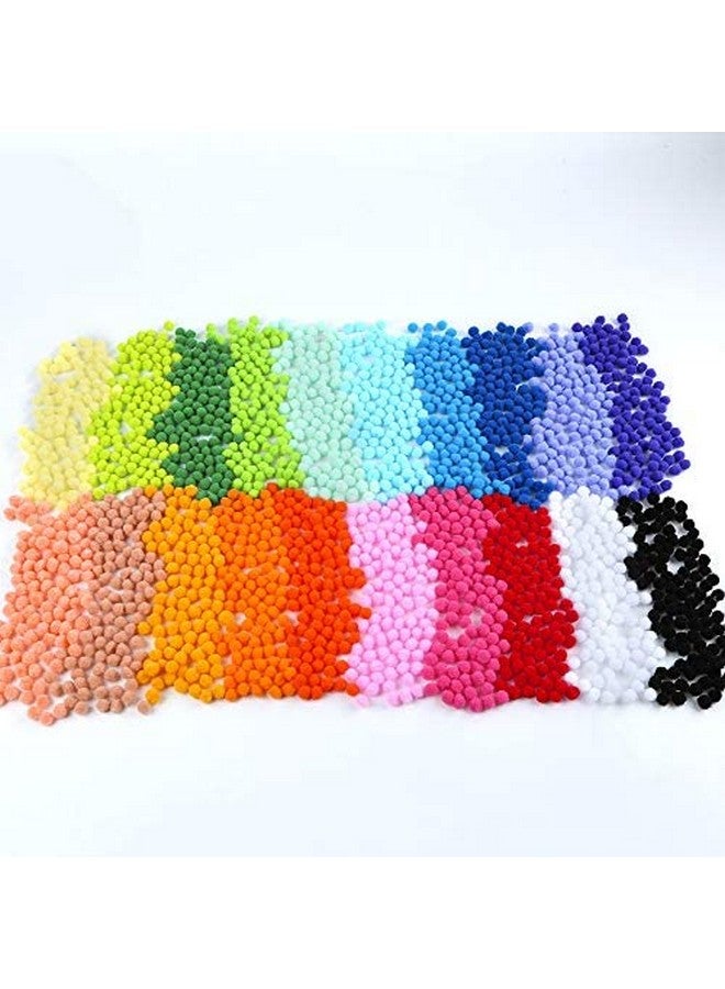 Caydo 2000 Pieces 1 Cm Pompoms, Fuzzy Pom Poms Ball For Diy Art Craft Supplies（Assorted Color） - Image 4