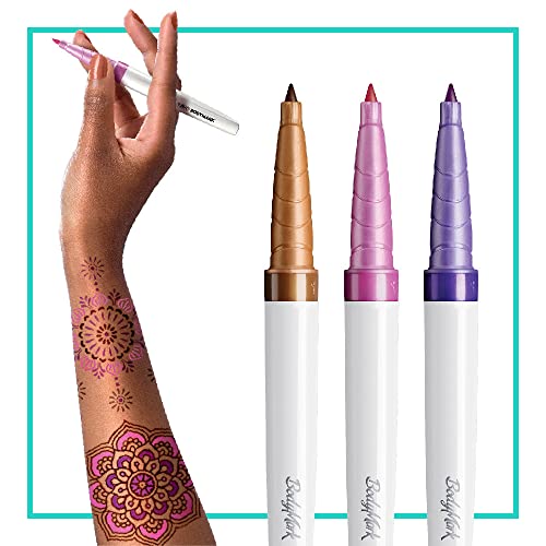 BodyMark BIC BodyMark Temporary Tattoo Marker with Fine Tip Mandala Assorted Colors Pack of 3 Markers 3 Stencils Amazon Vine - Image 5