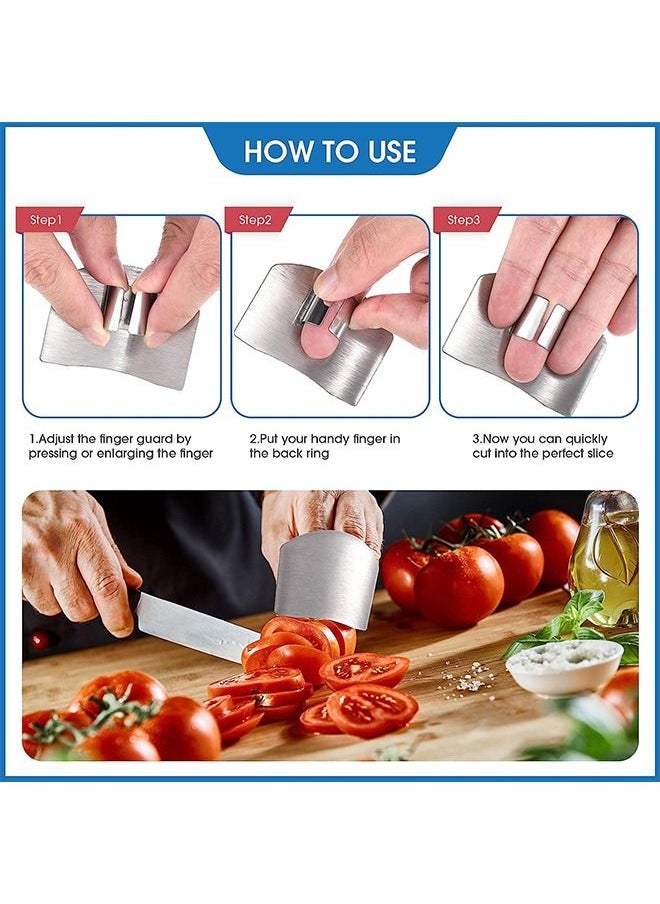 4 Pcs Stainless Steel Finger Protector