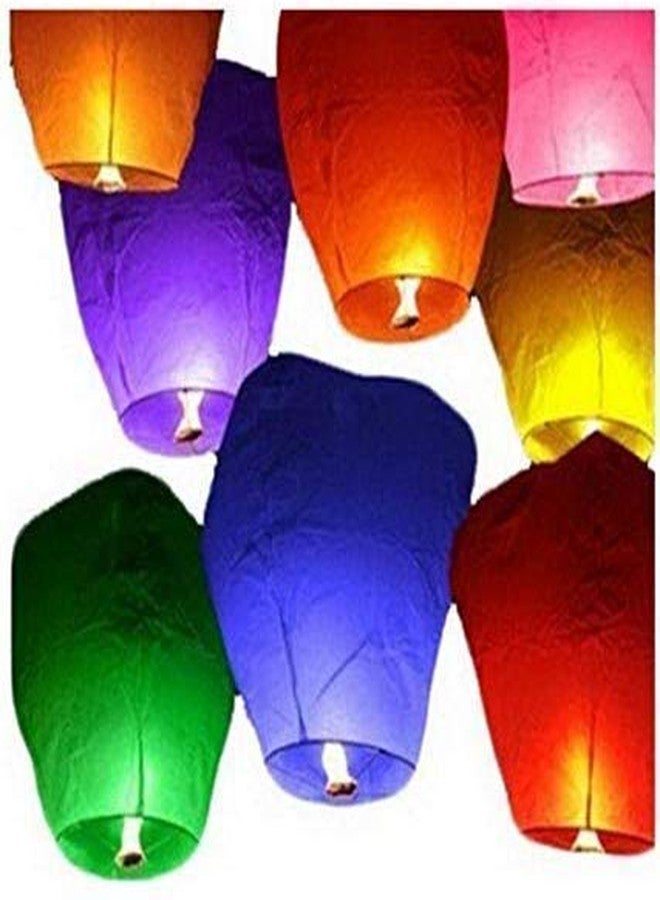Veteran Colorful Make A Wish High Flying Sky Ballon Hot Air Lantern with Fuel Wax Candle (Pack of 7-Hot Air Balloon-V36) - Image 4