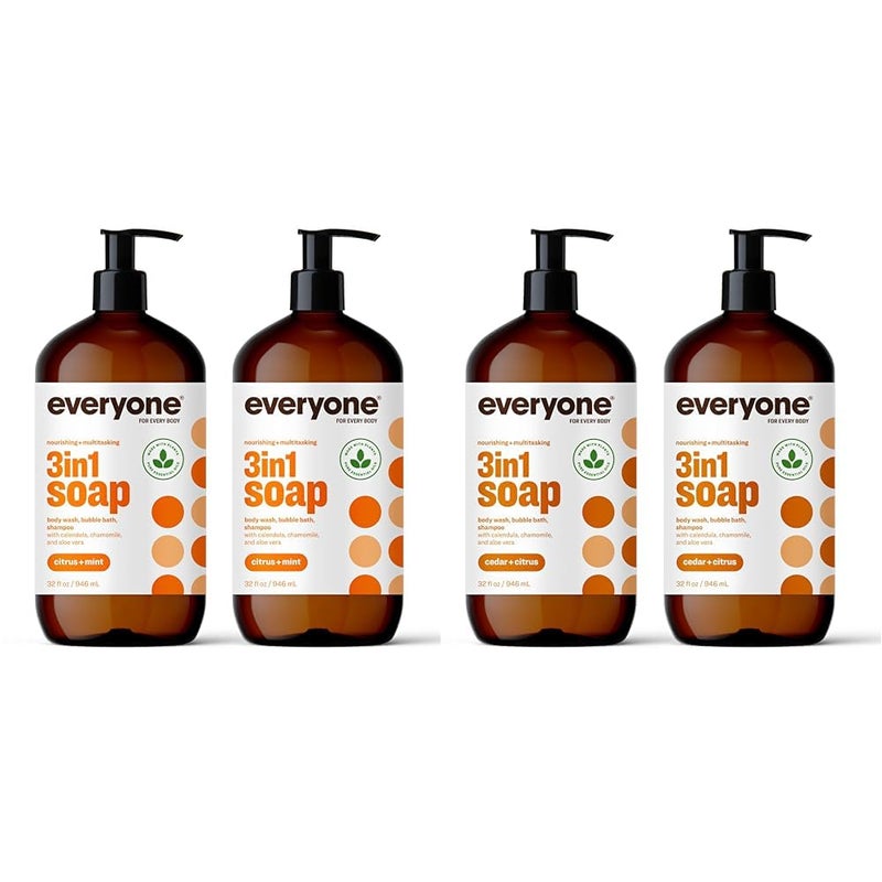 Everyone 3in1 Soap Body Wash Bubble Bath Shampoo 32 Ounce Pack of 2  3in1 Soap Body Wash Bubble Bath Shampoo 32 Ounce Pack of 2 Cedar and Citrus