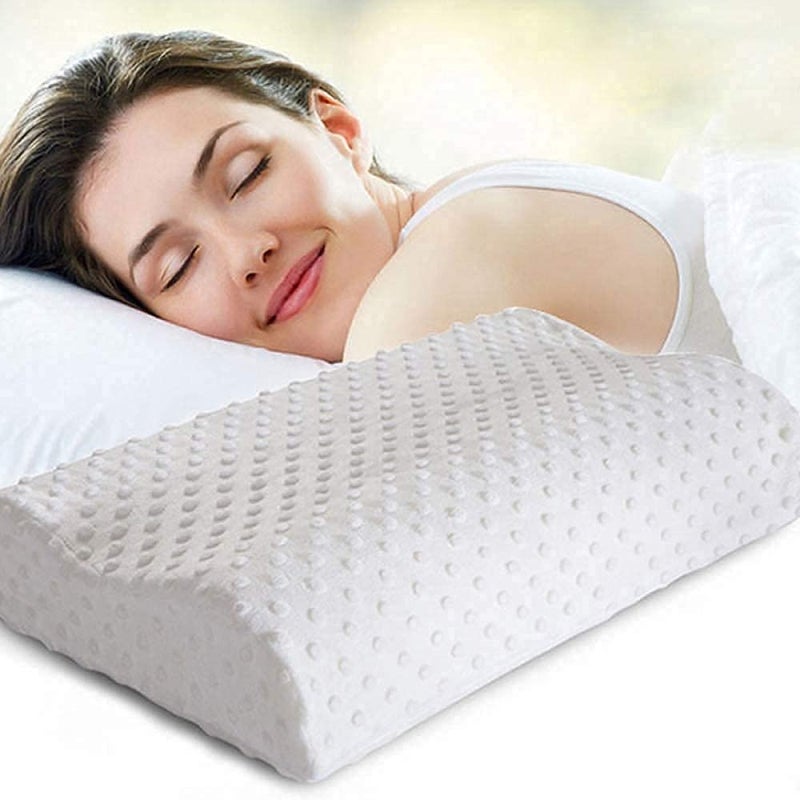 CLOUDTAIL CHOICE Memory Foam Cervical Orthopedic Neck Support Contour Pillow WhiteSet of 1 Pcs - Image 1