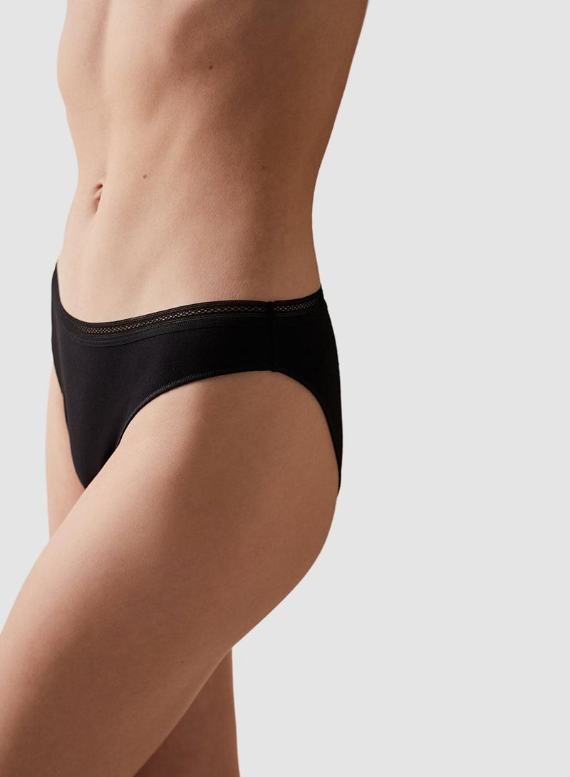 Penti Black Cotton Easy Slip Panties - Image 3