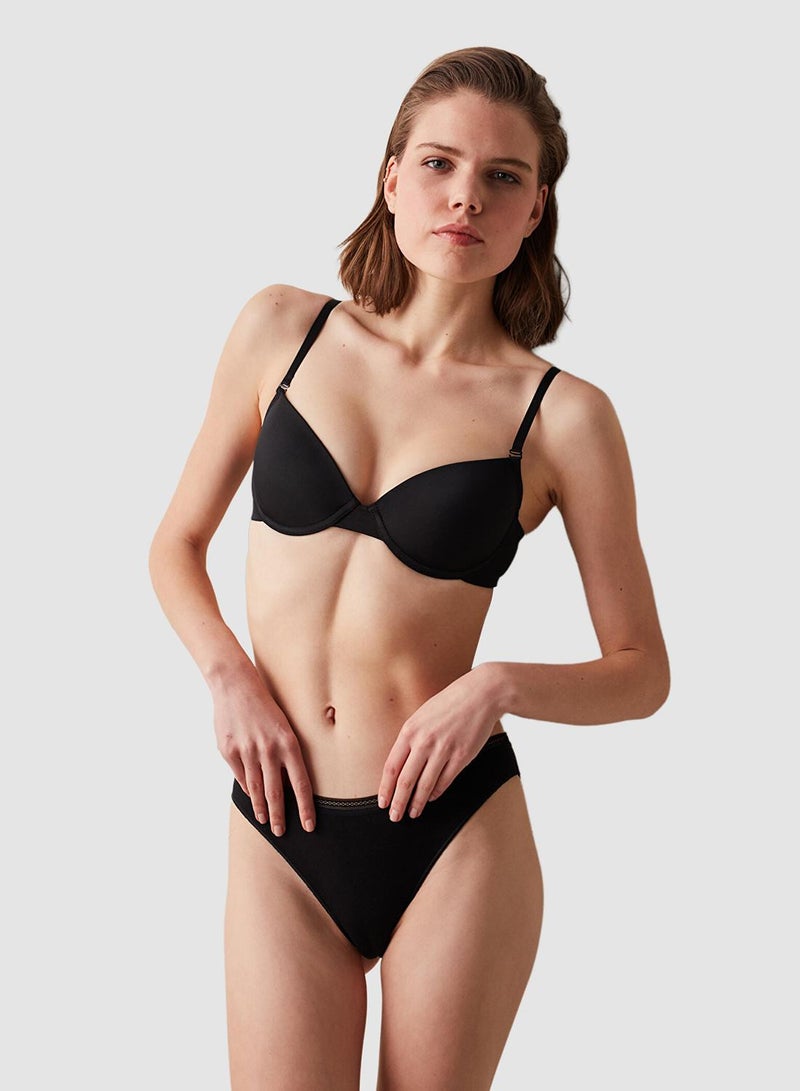 Penti Black Cotton Easy Slip Panties - Image 1