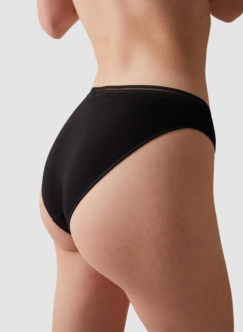 Penti Black Cotton Easy Slip Panties - Image 5