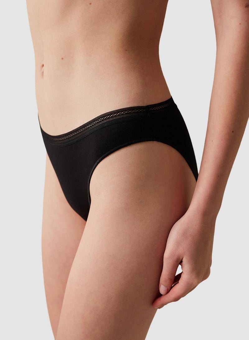 Penti Black Cotton Easy Slip Panties - Image 2
