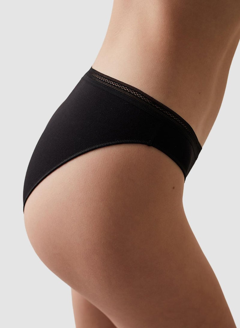 Penti Black Cotton Easy Slip Panties - Image 4