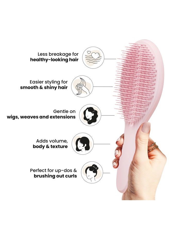 TANGLE TEEZER فرشاة تصفيف الشعر تانجل تيزر الألتيميت ستايلر لتصفيف الشعر الجاف، تحافظ، تدمج وتضيف حجم، وملمس، ولمعان، وردي ميلينيالي - Image 4