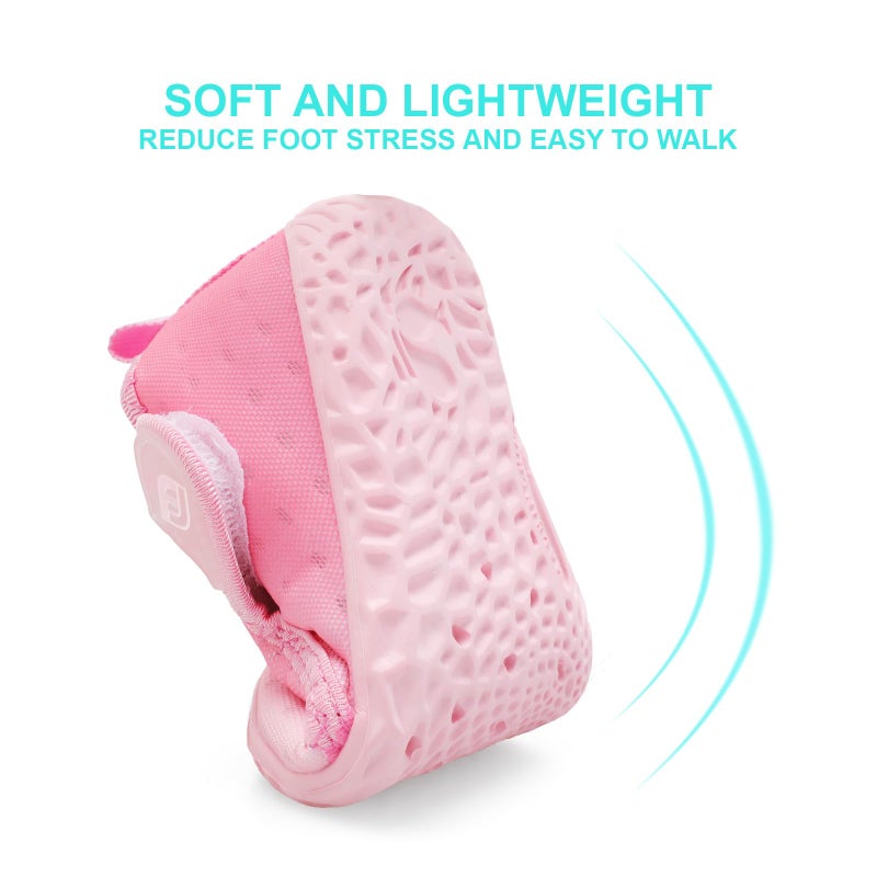 JOINFREE Toddler Boys Girls Shoes Running Walking Sports Sneaker Slip-on Beach Sandals Light Pink 12-18 Months - Image 5