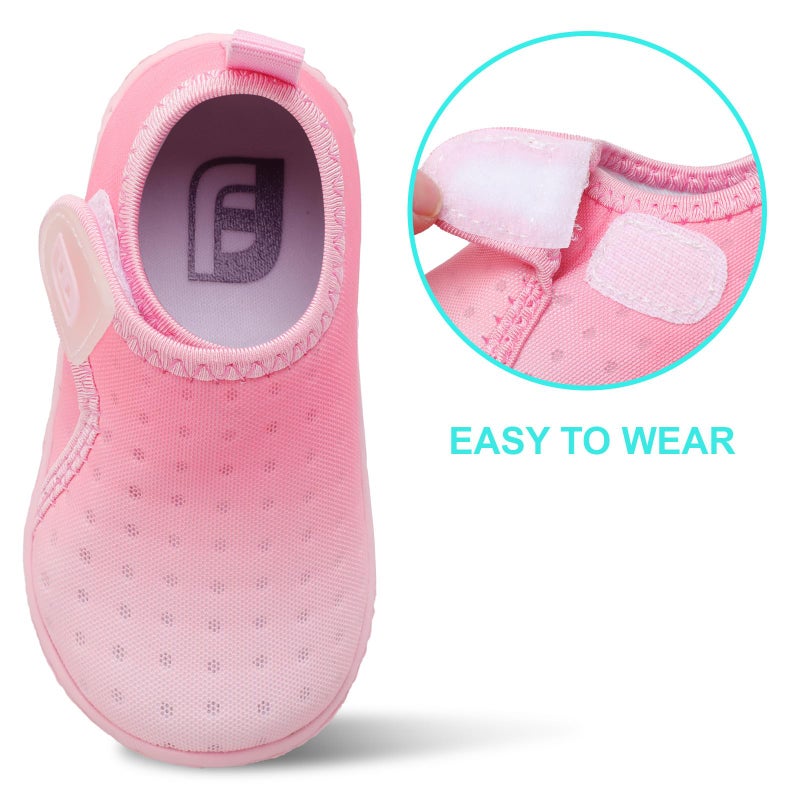 JOINFREE Toddler Boys Girls Shoes Running Walking Sports Sneaker Slip-on Beach Sandals Light Pink 12-18 Months - Image 2