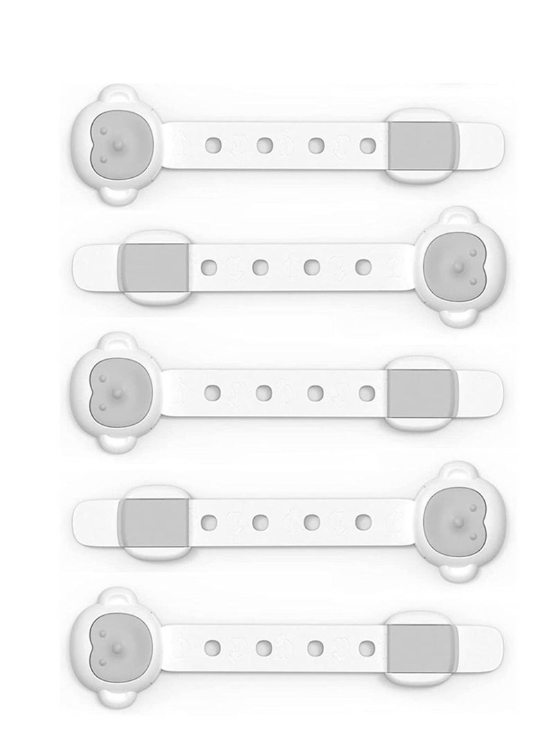 Baby Safety Cupboard Strap Locks, Adjustable Children Anti-Drawer Cabinet Door Refrigerator Opening Anti-Pinching Lock - Image 1