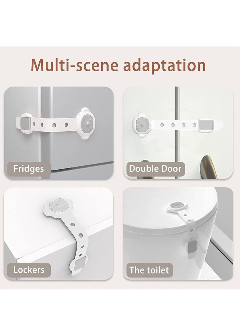 Baby Safety Cupboard Strap Locks, Adjustable Children Anti-Drawer Cabinet Door Refrigerator Opening Anti-Pinching Lock - Image 3